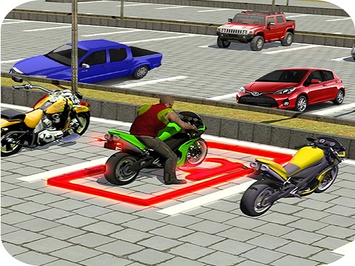Esporte de estacionamento de motocicletas na cidade 3-D