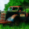 old rusted trucks